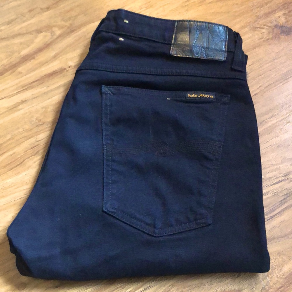 NUDIE JEANS SKINNY LIN BLACK/BLUE 36/28